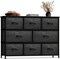 Sorbus Dresser with 8 Drawers - Chest Organizer Unit with Steel Frame Wood Top & Handle Easy Pull Fabric Bins for Clothes - Wide Storage Furniture for Bedroom, Hallway, Living Room, Nursery & Closet